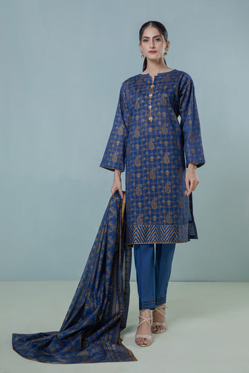 Bonanza Satrangi Blue Lawn Suit Ssk223p53 Eid Pret 2022 Online Shopping